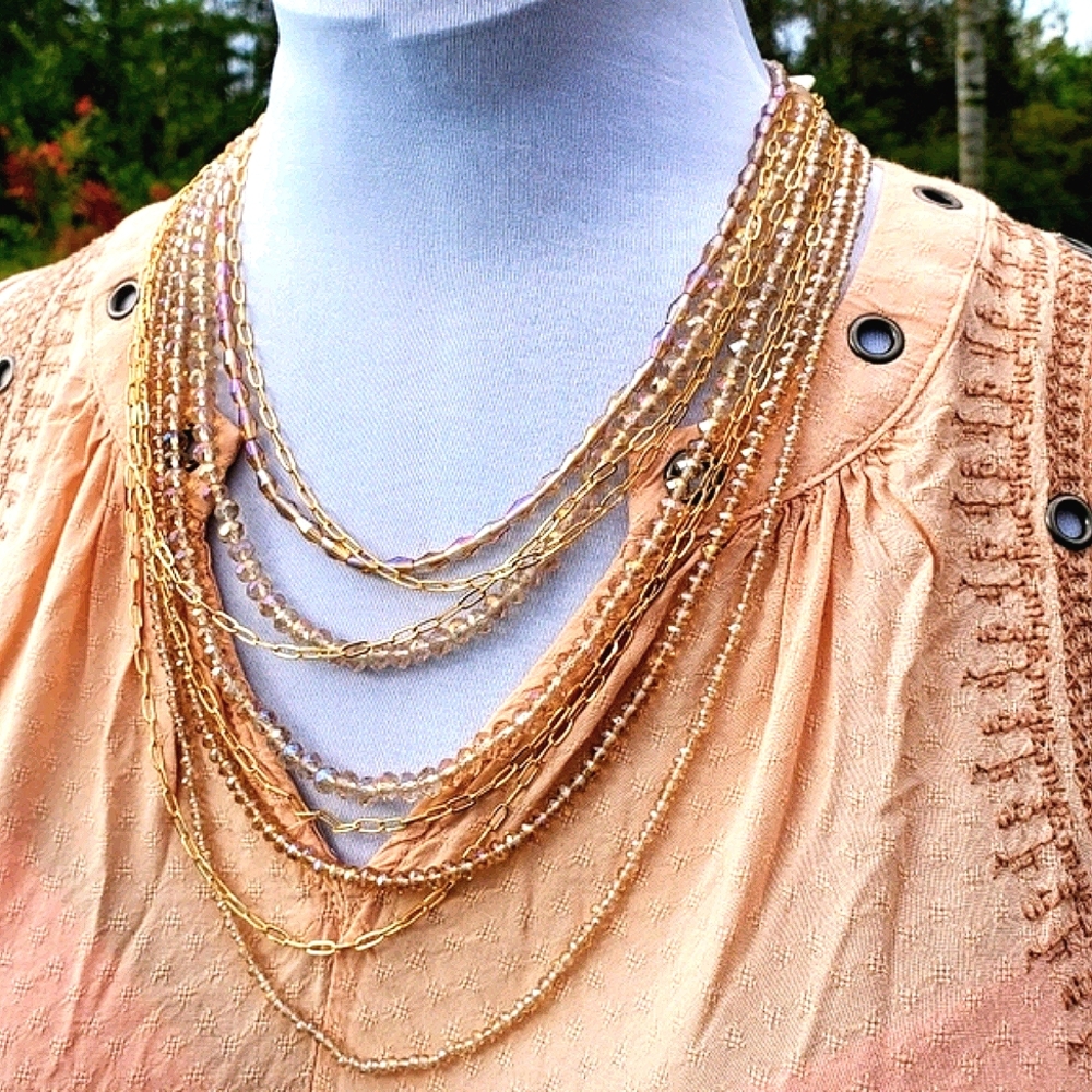 Nwt A New Day Chain, Beaded Multi-Strand Necklace - Picture 11 of 16